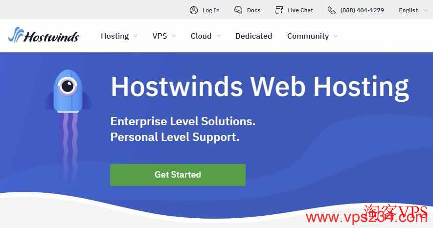 Hostwinds 提供了高速带宽和多种操作系统选项